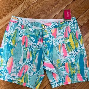 NWT Lilly Pulitzer Jayne Shorts Multi Beach and Bae 10